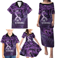Lupus Awareness Month New Zealand Family Matching Puletasi and Hawaiian Shirt Be Strong Warrior Maori Silver Fern