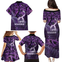 Lupus Awareness Month New Zealand Family Matching Puletasi and Hawaiian Shirt Be Strong Warrior Maori Silver Fern