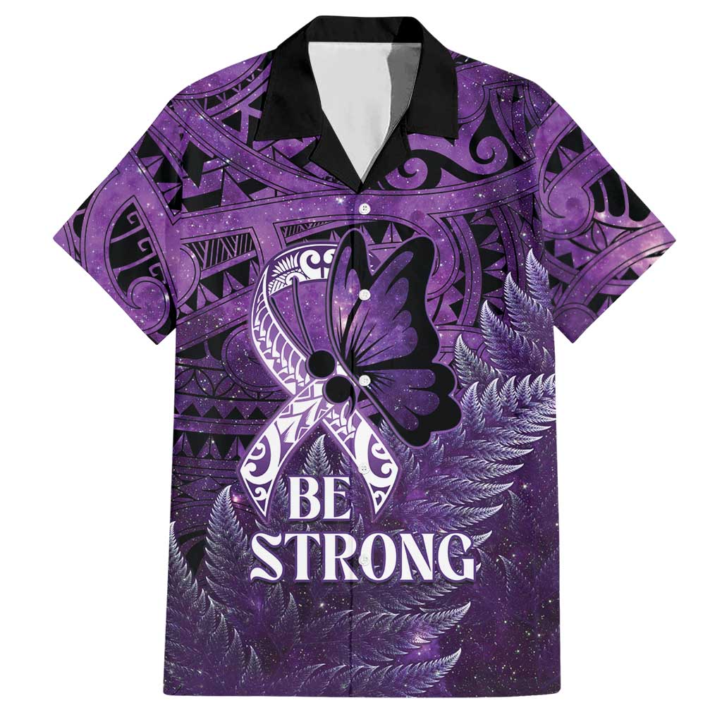 Lupus Awareness Month New Zealand Hawaiian Shirt Be Strong Warrior Maori Silver Fern LT14 Purple - Polynesian Pride