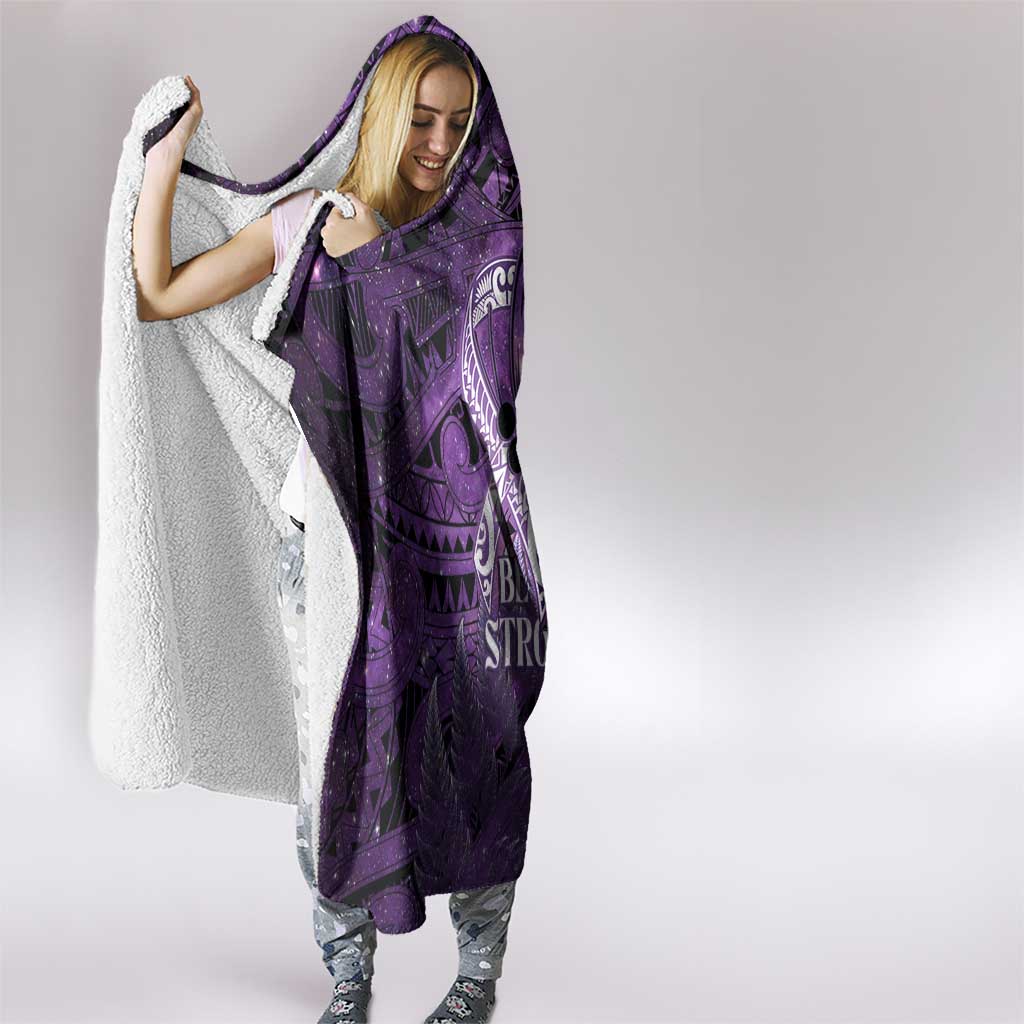 Lupus Awareness Month New Zealand Hooded Blanket Be Strong Warrior Maori Silver Fern LT14 - Polynesian Pride