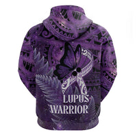 Lupus Awareness Month New Zealand Hoodie Be Strong Warrior Maori Silver Fern