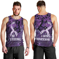 Lupus Awareness Month New Zealand Men Tank Top Be Strong Warrior Maori Silver Fern