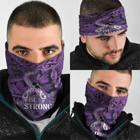 Lupus Awareness Month New Zealand Neck Gaiter Be Strong Warrior Maori Silver Fern LT14 - Polynesian Pride