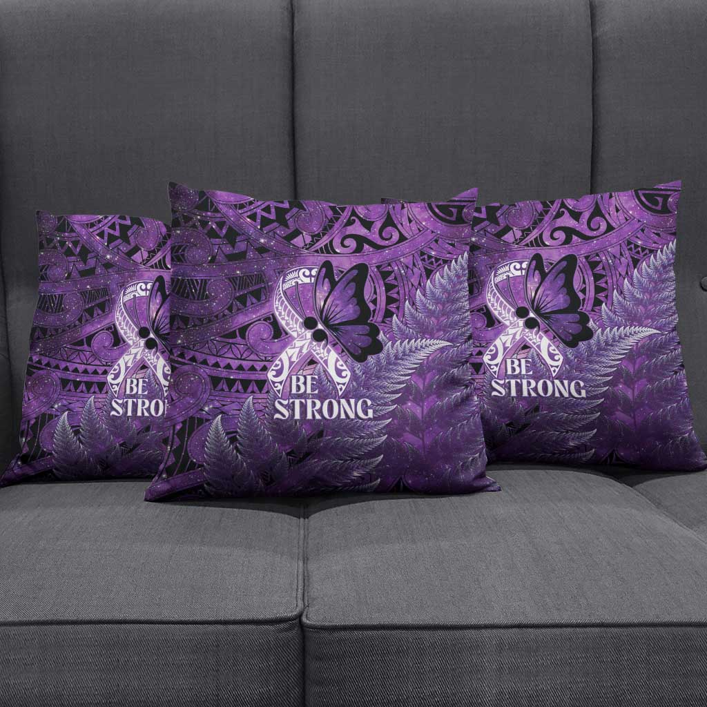 Lupus Awareness Month New Zealand Pillow Cover Be Strong Warrior Maori Silver Fern LT14 - Polynesian Pride