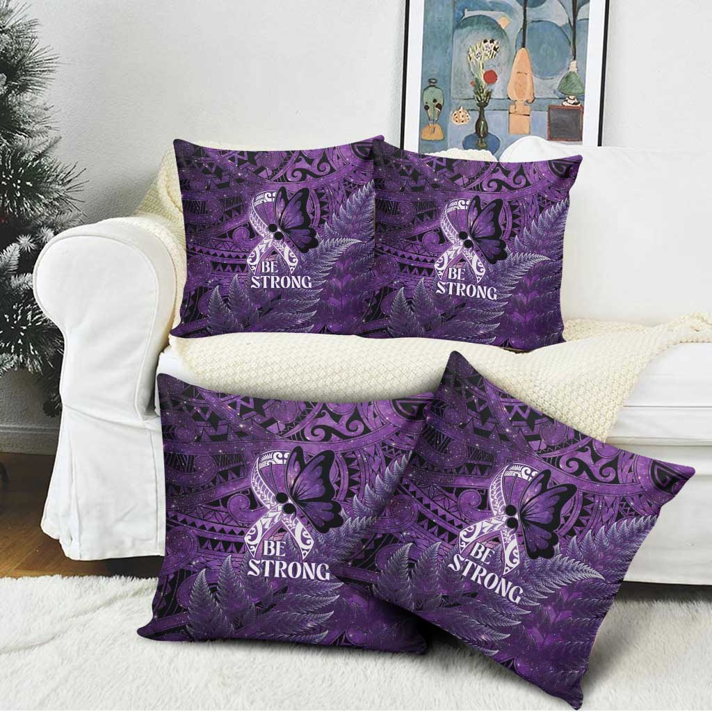 Lupus Awareness Month New Zealand Pillow Cover Be Strong Warrior Maori Silver Fern LT14 - Polynesian Pride
