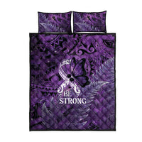 Lupus Awareness Month New Zealand Quilt Bed Set Be Strong Warrior Maori Silver Fern LT14 - Polynesian Pride