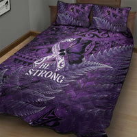 Lupus Awareness Month New Zealand Quilt Bed Set Be Strong Warrior Maori Silver Fern LT14 - Polynesian Pride