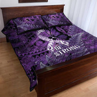 Lupus Awareness Month New Zealand Quilt Bed Set Be Strong Warrior Maori Silver Fern LT14 - Polynesian Pride