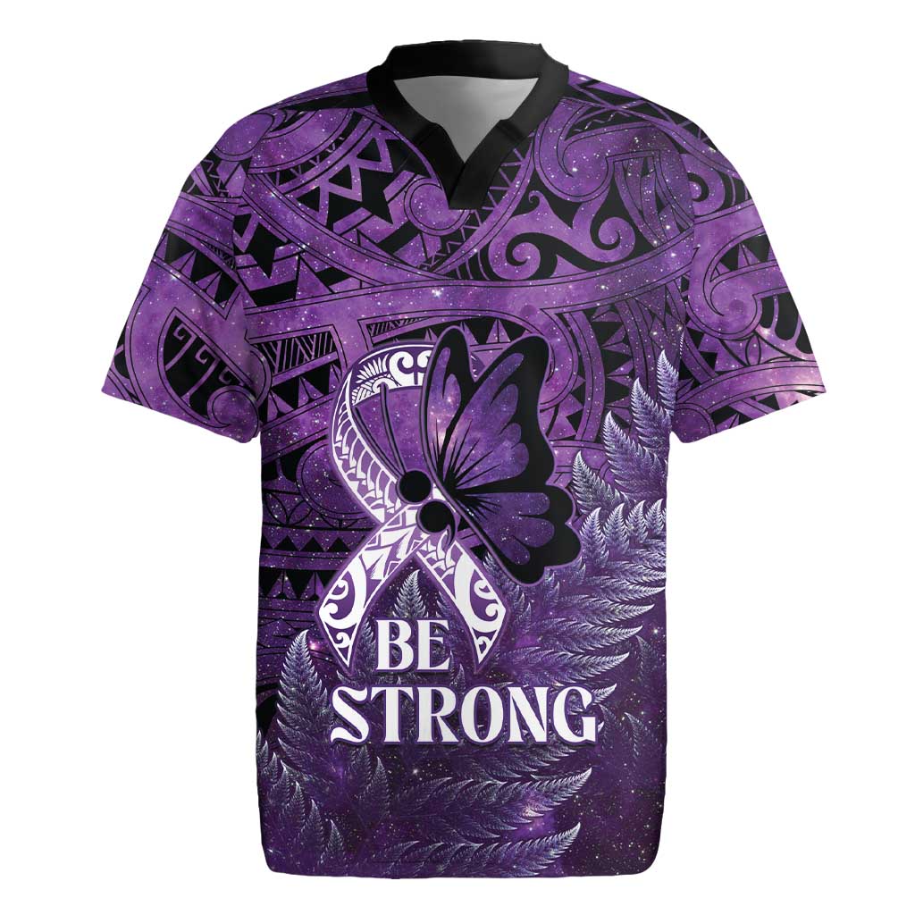 Lupus Awareness Month New Zealand Rugby Jersey Be Strong Warrior Maori Silver Fern LT14 Purple - Polynesian Pride