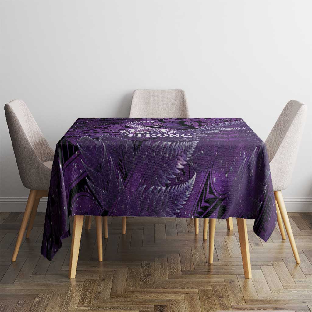 Lupus Awareness Month New Zealand Tablecloth Be Strong Warrior Maori Silver Fern LT14 - Polynesian Pride