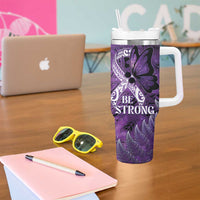 Lupus Awareness Month New Zealand Tumbler With Handle Be Strong Warrior Maori Silver Fern