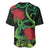 New Zealand Gecko Baseball Jersey Aotearoa Maori With Pohutukawa Flowers