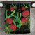 New Zealand Gecko Bedding Set Aotearoa Maori With Pohutukawa Flowers