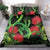 New Zealand Gecko Bedding Set Aotearoa Maori With Pohutukawa Flowers