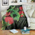 New Zealand Gecko Blanket Aotearoa Maori With Pohutukawa Flowers