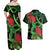 New Zealand Gecko Couples Matching Off Shoulder Maxi Dress and Hawaiian Shirt Aotearoa Maori With Pohutukawa Flowers