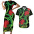 New Zealand Gecko Couples Matching Short Sleeve Bodycon Dress and Hawaiian Shirt Aotearoa Maori With Pohutukawa Flowers