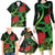 New Zealand Gecko Family Matching Long Sleeve Bodycon Dress and Hawaiian Shirt Aotearoa Maori With Pohutukawa Flowers