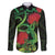 New Zealand Gecko Family Matching Long Sleeve Bodycon Dress and Hawaiian Shirt Aotearoa Maori With Pohutukawa Flowers