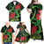 New Zealand Gecko Family Matching Off Shoulder Maxi Dress and Hawaiian Shirt Aotearoa Maori With Pohutukawa Flowers