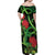New Zealand Gecko Family Matching Off Shoulder Maxi Dress and Hawaiian Shirt Aotearoa Maori With Pohutukawa Flowers
