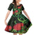 New Zealand Gecko Family Matching Off Shoulder Short Dress and Hawaiian Shirt Aotearoa Maori With Pohutukawa Flowers