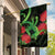 New Zealand Gecko Garden Flag Aotearoa Maori With Pohutukawa Flowers