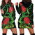 New Zealand Gecko Hoodie Dress Aotearoa Maori With Pohutukawa Flowers