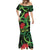 New Zealand Gecko Mermaid Dress Aotearoa Maori With Pohutukawa Flowers