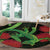 New Zealand Gecko Round Carpet Aotearoa Maori With Pohutukawa Flowers