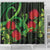 New Zealand Gecko Shower Curtain Aotearoa Maori With Pohutukawa Flowers