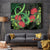 New Zealand Gecko Tapestry Aotearoa Maori With Pohutukawa Flowers