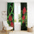 New Zealand Gecko Window Curtain Aotearoa Maori With Pohutukawa Flowers