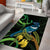 New Zealand Tui Bird Area Rug Aotearoa Maori With Kowhai Flowers