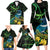 New Zealand Tui Bird Family Matching Long Sleeve Bodycon Dress and Hawaiian Shirt Aotearoa Maori With Kowhai Flowers