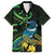 New Zealand Tui Bird Family Matching Long Sleeve Bodycon Dress and Hawaiian Shirt Aotearoa Maori With Kowhai Flowers