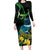 New Zealand Tui Bird Family Matching Long Sleeve Bodycon Dress and Hawaiian Shirt Aotearoa Maori With Kowhai Flowers