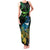 New Zealand Tui Bird Family Matching Tank Maxi Dress and Hawaiian Shirt Aotearoa Maori With Kowhai Flowers