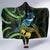 New Zealand Tui Bird Hooded Blanket Aotearoa Maori With Kowhai Flowers