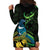 New Zealand Tui Bird Hoodie Dress Aotearoa Maori With Kowhai Flowers