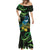 New Zealand Tui Bird Mermaid Dress Aotearoa Maori With Kowhai Flowers