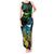 New Zealand Tui Bird Tank Maxi Dress Aotearoa Maori With Kowhai Flowers