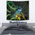 New Zealand Tui Bird Tapestry Aotearoa Maori With Kowhai Flowers