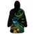 New Zealand Tui Bird Wearable Blanket Hoodie Aotearoa Maori With Kowhai Flowers