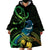 New Zealand Tui Bird Wearable Blanket Hoodie Aotearoa Maori With Kowhai Flowers