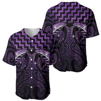 Purple Matariki New Zealand Baseball Jersey Maori Poutama Galaxy Vibes