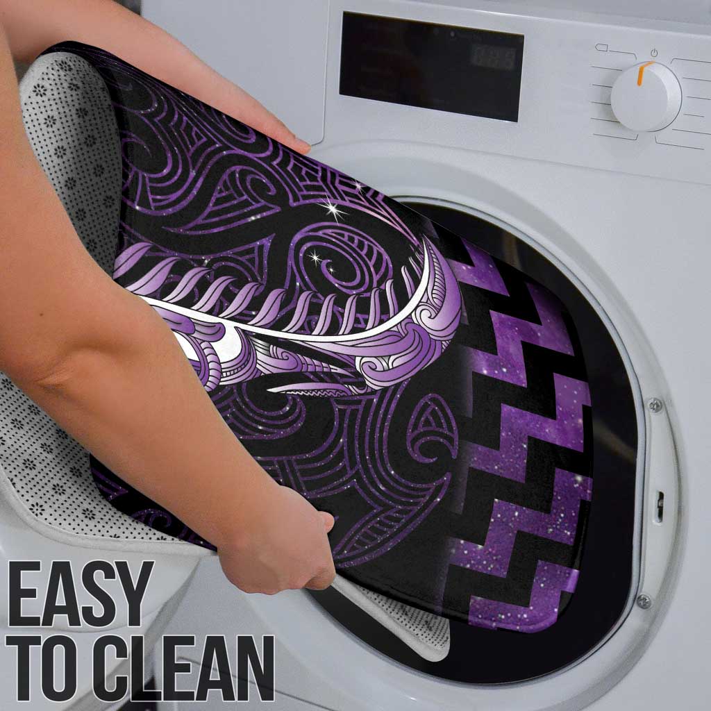 Purple Matariki New Zealand Bathroom Set Maori Poutama Galaxy Vibes - Polynesian Pride