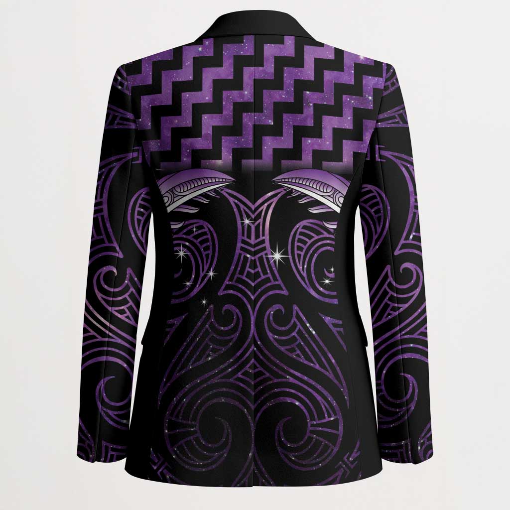 Purple Matariki New Zealand Blazer Maori Poutama Galaxy Vibes - Polynesian Pride