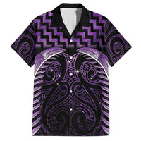 Purple Matariki New Zealand Family Matching Long Sleeve Bodycon Dress and Hawaiian Shirt Maori Poutama Galaxy Vibes