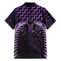 Purple Matariki New Zealand Hawaiian Shirt Maori Poutama Galaxy Vibes